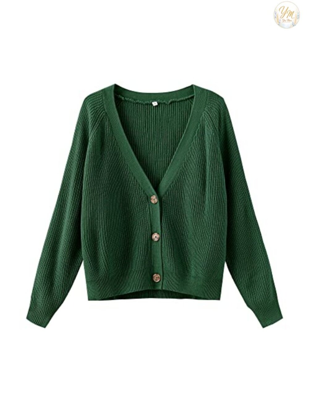 Womens Cropped Cardigan Lightweight Acrylic Knit Sweater Button Front